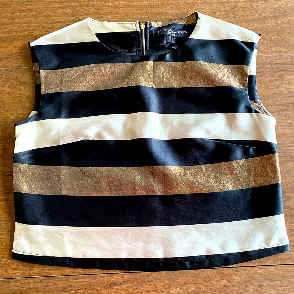 Little Mistress Striped Crop Top.